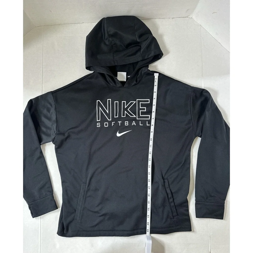 Nike Softball Therma-Fit Fleece Hoodie Pullover Black Size Kids Girls XL